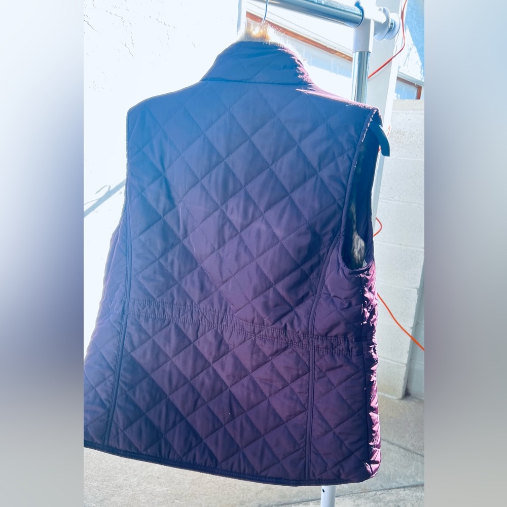 Dark Purple Vest with fur inside lining